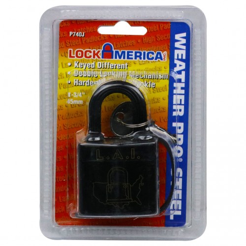 Weatherpro Steel Lock - 45mm; 6/Box (RETAIL PKGD)